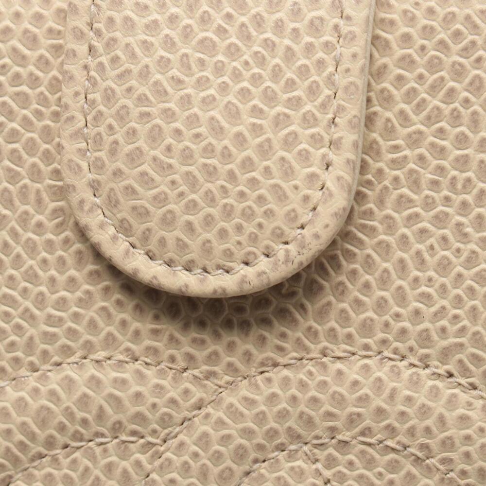 CHANEL Authentic White Caviar Leather Logo Wallet - Picture 9 of 9
